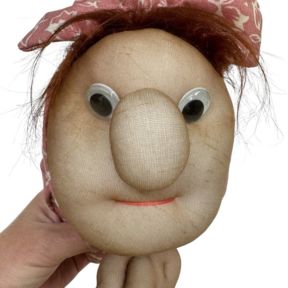 Vintage Panty Hose Witch Doll Plush Broom Halloween Fanny Staffed Toy Handmade - Picture 6 of 9